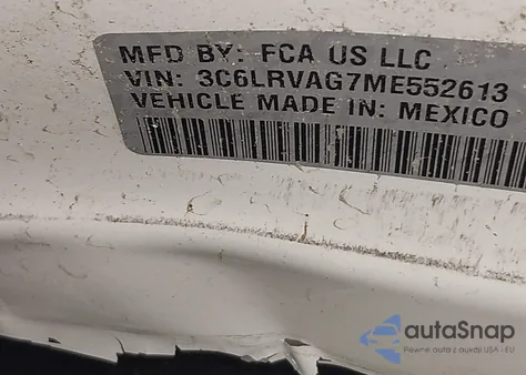 2021 Ram Promaster 1500 Low Roof 136 Wb from USA, damaged, VIN 3C6LRVAG7ME552613